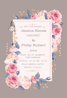 Climbing Roses - Invitación De Boda